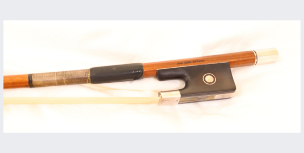 R-3649 French bass bow branded Joseph Kun Ottawa - Image 2