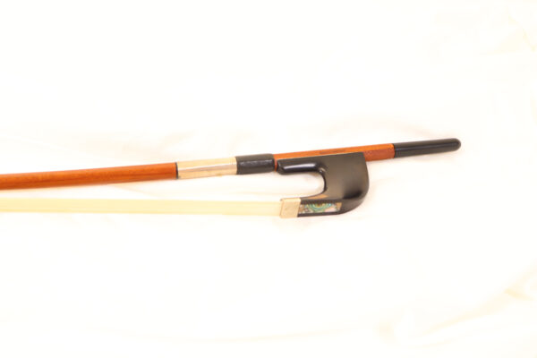 Marco Raposo German bass bow, nickel mounted